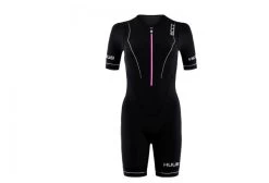 HUUB Aura Dames Tri Suit Long Course Tri Suit Zwart Roze