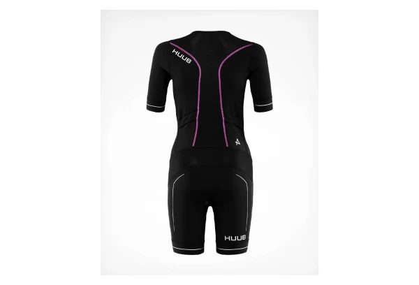 HUUB Aura Dames Tri Suit Long Course Tri Suit Zwart Roze - Afbeelding 2