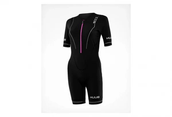 HUUB Aura Dames Tri Suit Long Course Tri Suit Zwart Roze - Afbeelding 3
