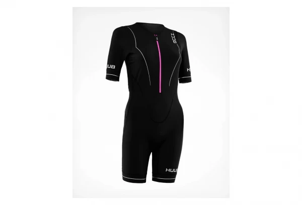 HUUB Aura Dames Tri Suit Long Course Tri Suit Zwart Roze - Afbeelding 4