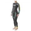 TYR Hurricane Cat 2 Dames Triathlon Wetsuit Zwart/Geel/Turquoise