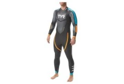 TYR Hurricane Cat 2 Triathlon Wetsuit Black/Blue/Orange