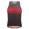 Santini X Ironman Audax Aero Mouwloze Jersey Zwart / Rood