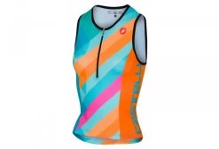 Castelli 2018 Core 2 Vrouwen Singlet Blauw Oranje