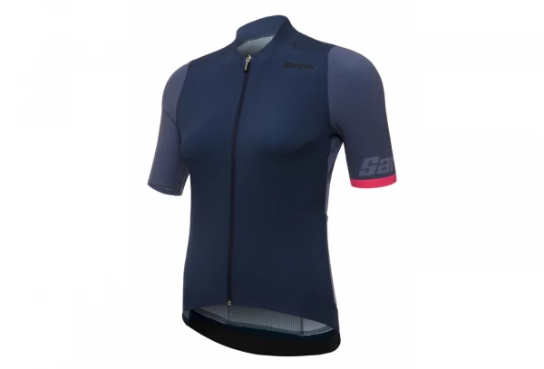 Santini Genio Short Sleeve Jersey Blue - Afbeelding 2